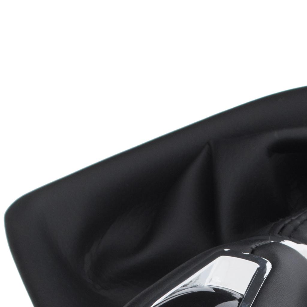 Seat Leon III 12-17 BLACK ECO LEATHER Gear Shift Knob + Gaiter with Frame 6 GEARS