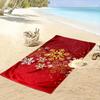 Glittering golden snowflakes Print beach towel, quick drying, suitable for travel, outdoor sports, jogging, the beach and swimming, gift