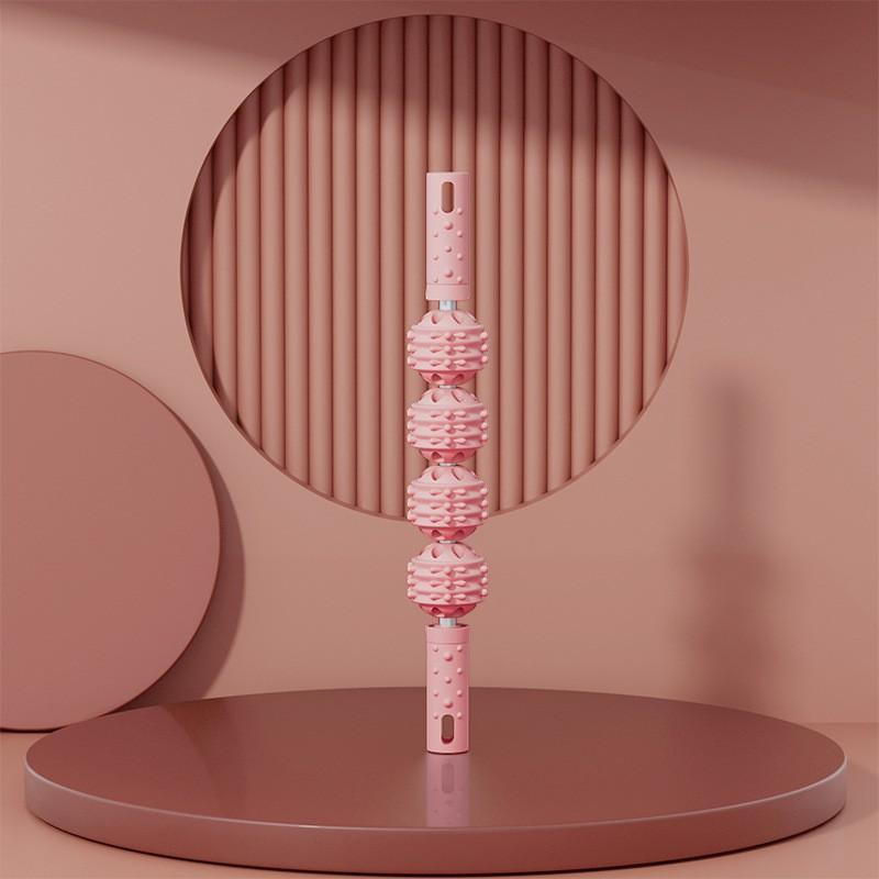 1/4 Ball Roller Massage Stick for Muscle Relaxation Yoga Fitness Wolf Tooth Fascia Release Calves Thighs Quadriceps Arms Forearms