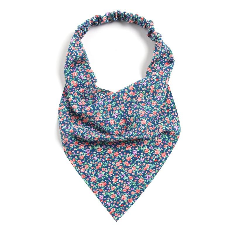 Nuova Borsa in Tessuto Floreale Turbante Accessori per Capelli Sciarpa Triangolare Fascia per Capelli Elastico per Capelli Copricapo Versatile