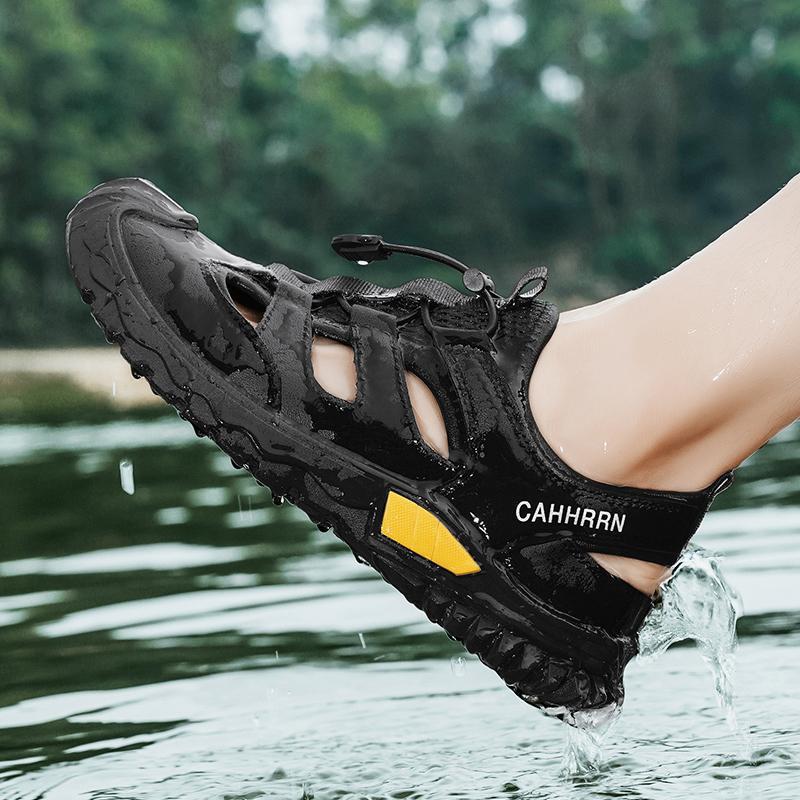 Wading shoes spring 2025 men's driving outdoor breathable non-slip bag head quick-drying casual beach sandals