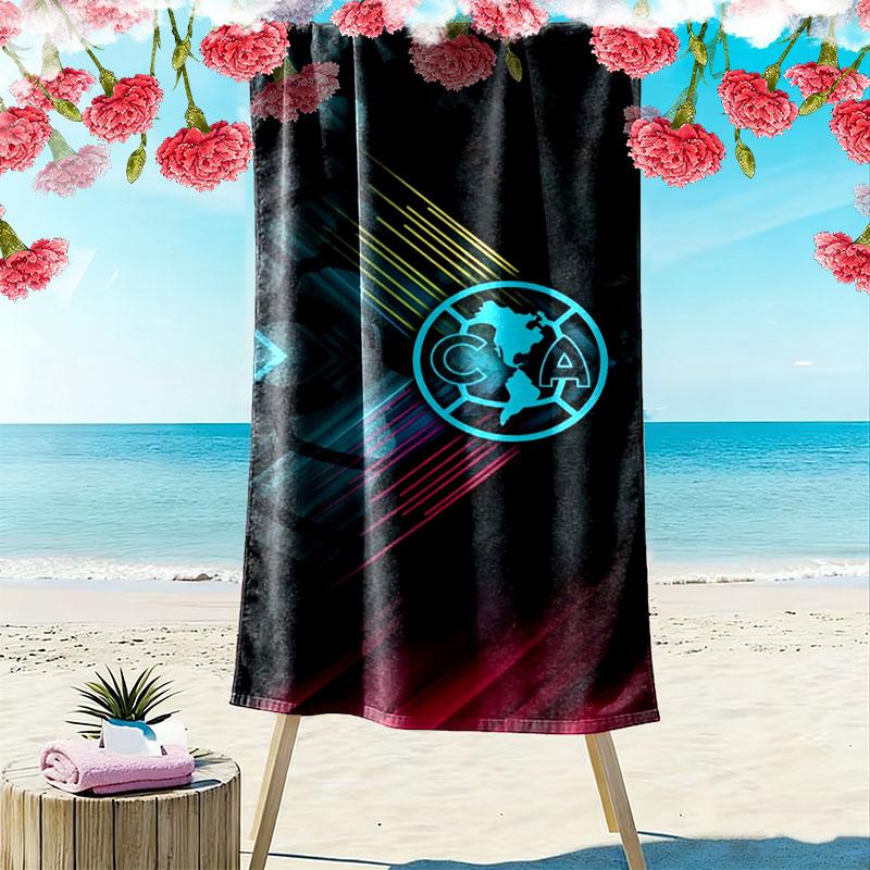 Club America Print Beach Towel, Large Soft Quick Dry Towel for Beach Camping Swimming