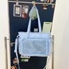 Japanischer Stil Ballett Spitze Durchsichtige Schultertasche Weich Große Kapazität Umhängetaschen Modisch und Vielseitig Tasche für den täglichen Gebrauch