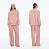 Customized pajamas women's spring and autumn high-end grinding loose casual long-sleeved suit trousers loungewear