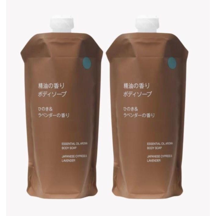 Bulk Purchase Muji Essential Oil Scent Body Soap Hinoki Lavender Refill 340ml Set 2 Bags