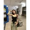 [Human Cotton] Spice Girl Bow Strap-on Tube Top, Women's Pure Desire Style Red Slim-fitting Short Top