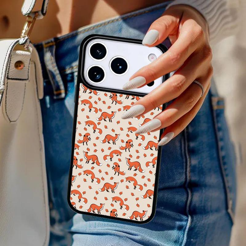 Fox Animal Pattern Phone Case For iPhone 17 Air 14 15 13 12 Max Cover For Apple 14 15 16 16e 11 Pro Max Plus Coque