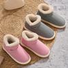 Winter Women Cotton Slippers Plush Warm Thick Bottom Slides Breathable Soft Non-slip Slippers Indoor Outdoor Men Casual Slippers