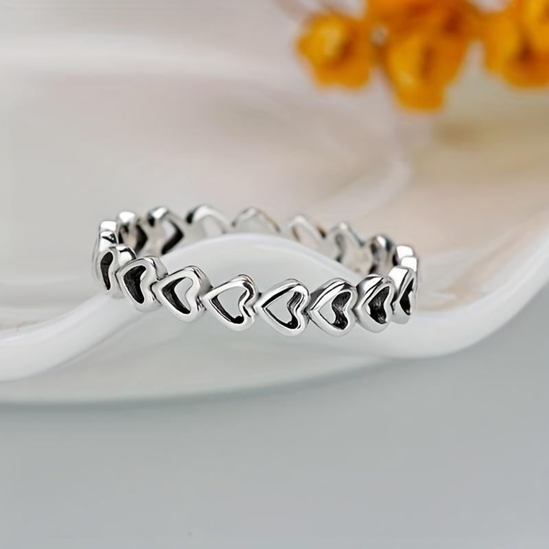 Heart Shaped Jewelry Hollow Thumb, for Women Men, Gift Jewelry Finger Jewelry Stainless Steel Ring,Suitable for Both Men And Women