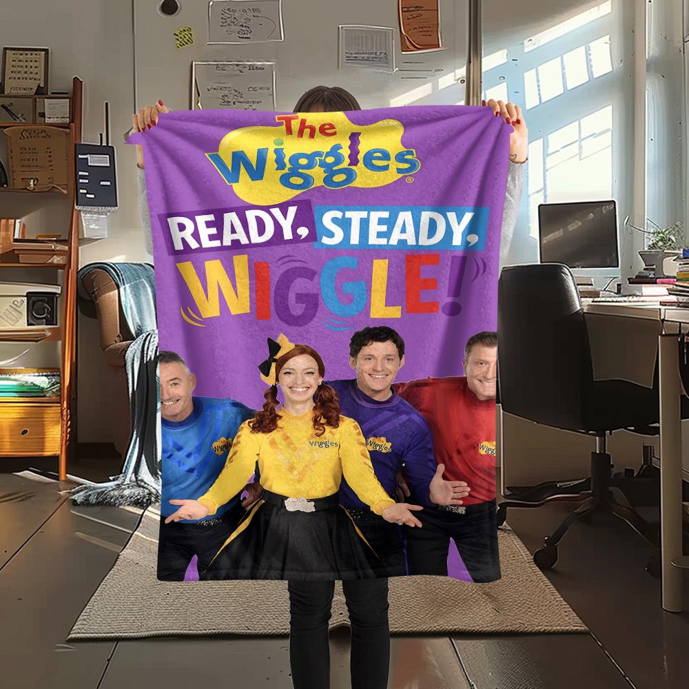 

The Wiggles Print Flannel Blanket,High quality Comfortable for All Seasons,Home Decor,Warmth and Comfort,Perfect for Christmas Gifts 80cm x 120cm