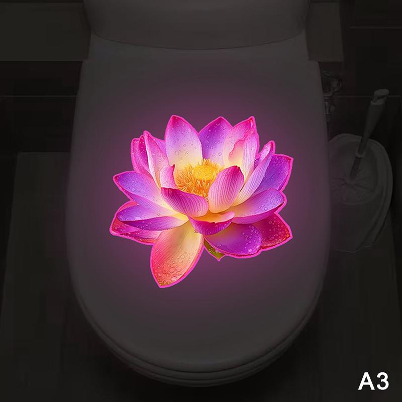 Glow-In-The-Dark Toilet Stickers Self-Adhesive Removable Suitable For Decoration On Toilets, Bathrooms, Windows And Walls