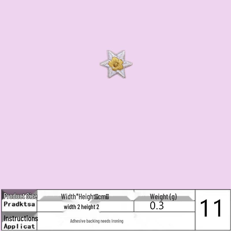 Na Yang Small Rose Embroidery Patch for Clothing - Iron-on Accessory