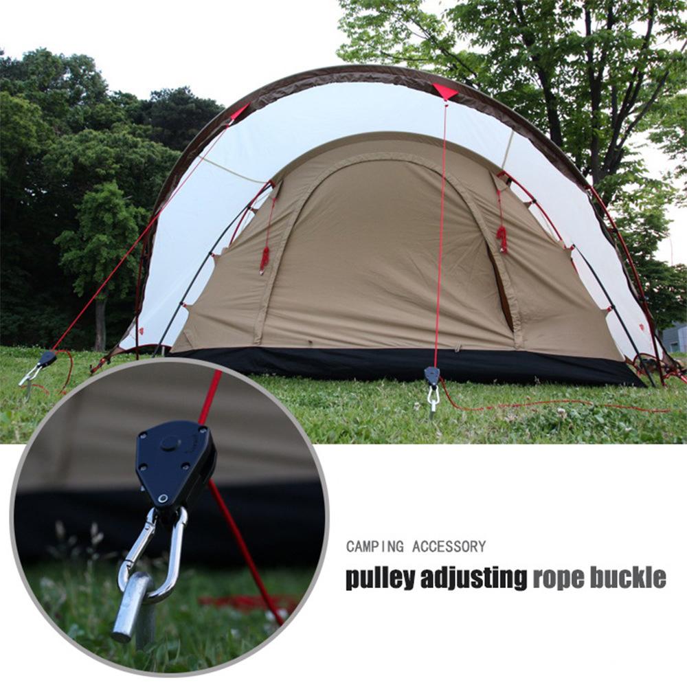 1PC Camping Metal Pulley Tent Rope, Tarp Extension Rope, Windproof Rope, Lifting Rope, Tent Tent Tent Tent Elastic Rope, Holiday Gift