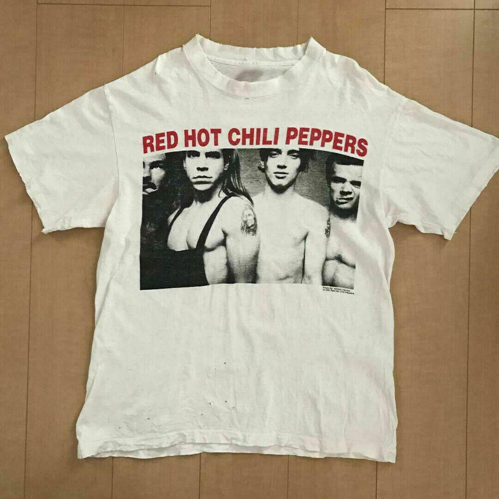 

Винтажная футболка Red Hot Chili Peppers, тур, топы, футболка, 1990, белый хлопок, унисекс, S-4XL M