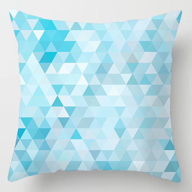 Modern Simple Blue Geometric Marble Pillowcase Home Sofa Pillowcase Pillowcase Pillowcase
