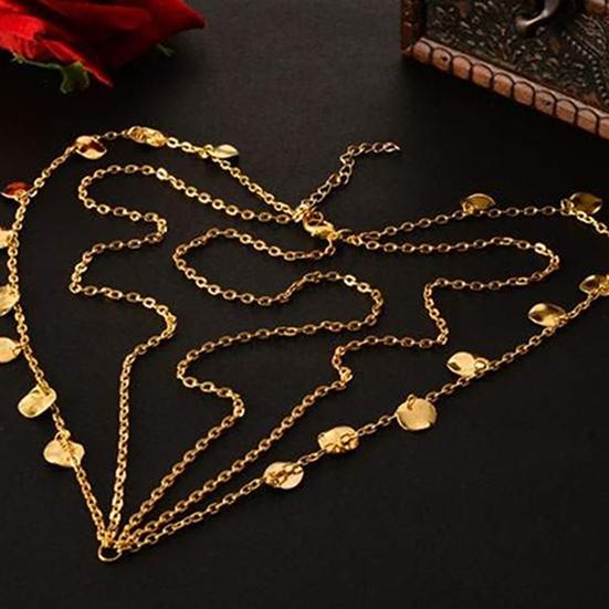 Headpiece Round Sequin Drop Layered Alloy Dance Head Chain Piece Headwear Women Hair Accessory