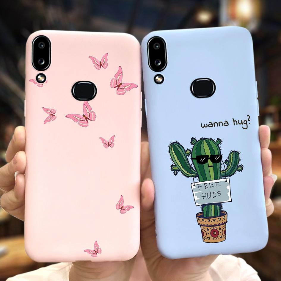 For Phone Case Samsung Galaxy A10s A107 SM-A107F Case Fashion Candy Color Flower Soft Cover For Samsung A10s A 10 S A10 2019 Bag