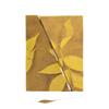 Lokta Bold Floral Bamboo Lock Notebook – Medium (15x12cm) – 45 Leaves – Mustard Brown