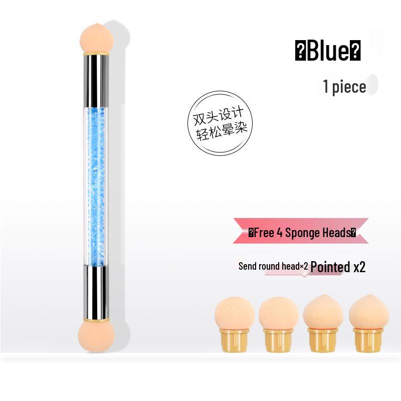 Nail Art Dual-Head Sponge Gradient & Dotting Blush Brush Tool
