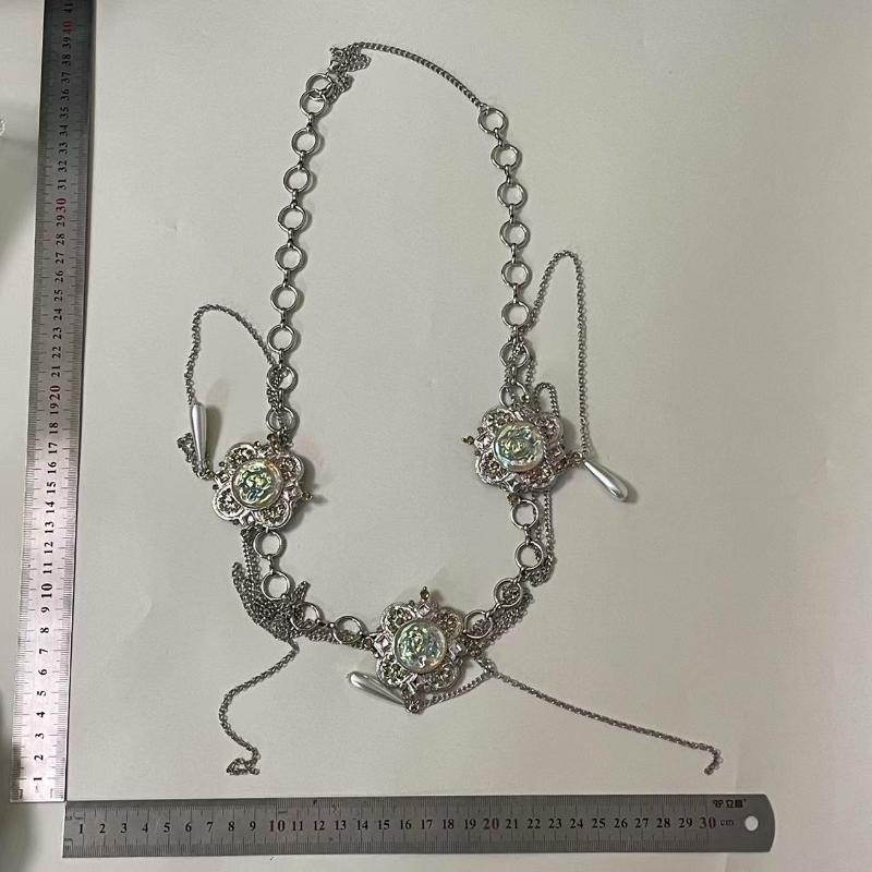 Fashion Tassel Waist Chain For Women Glitter Pearl Pendant Belt Strap Dress Crop Top Bikini Sexy Waist Decorative Chain