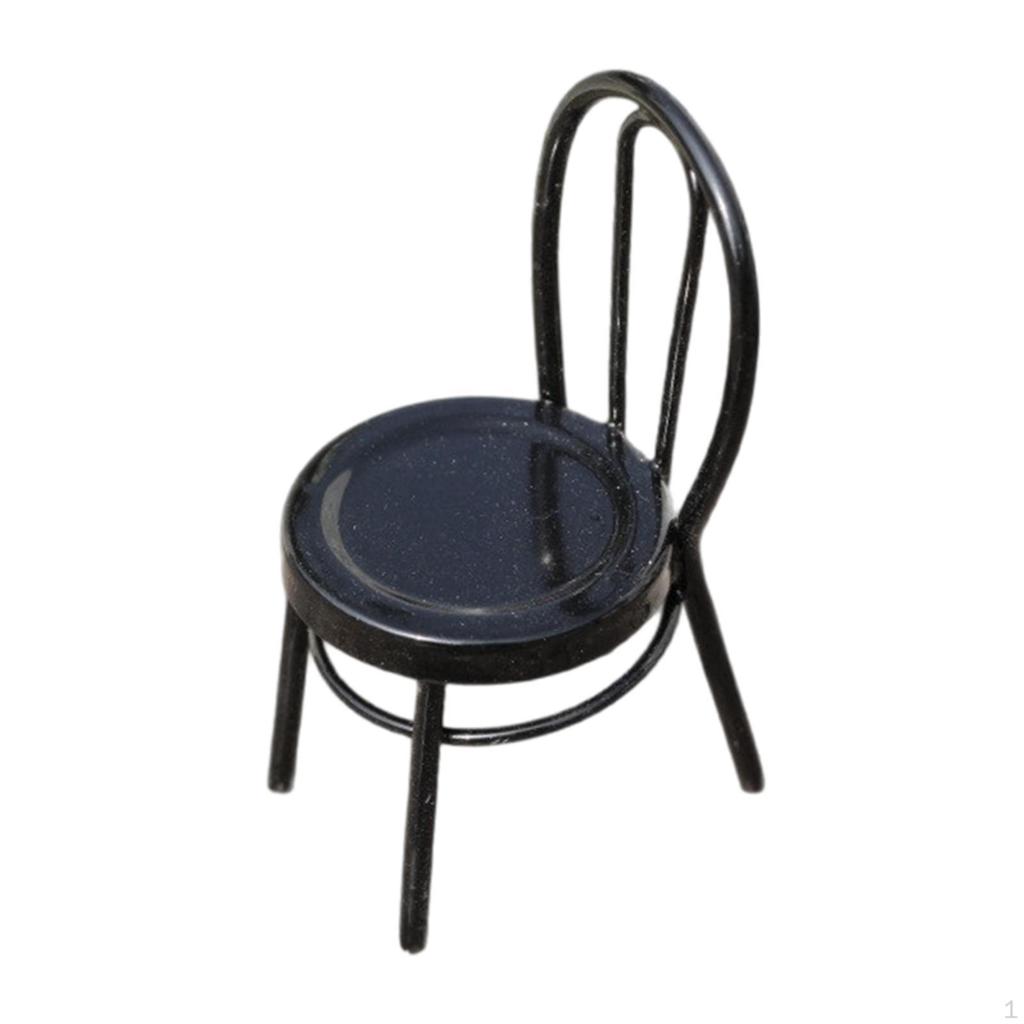 Dollhouse Miniature Chair Role Playing Pretend Toy Doll House Decoration Furniture Model for