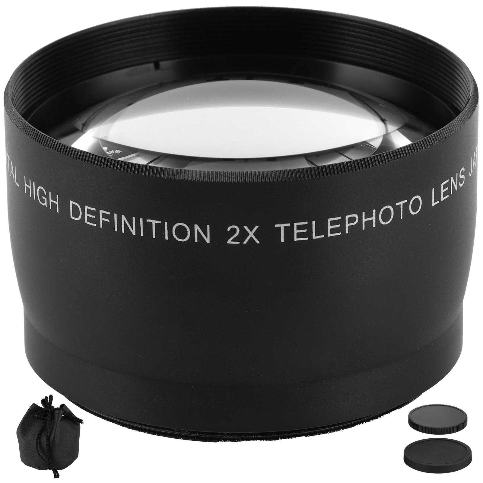 

2X Telephoto Lens with Optical Glass for Camera Lens with Filter Diameter of 55mm2.2in