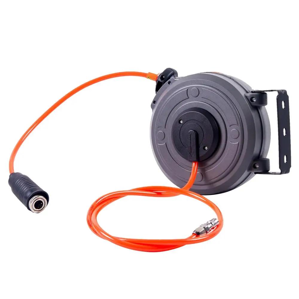 Compressor Hose Reel Retractable 6m Automatic Rewind Tool Commercial Reel With Swivel Bracket Quick Coupler Air Compressor