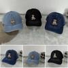 Breathable Baseball Hat Embroidered Bear Outdoor Sport Hat Cute Travel Sunshade Hat