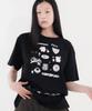 CHICKS Pompompurin Asset Collection Oversized Short Sleeve T-Shirt Black