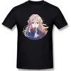 HMADSBRAVE Violet Evergarden Men’s Cotton Crew Neck T Shirts Athletic Running Workout Short Sleeve Tee Tops XS