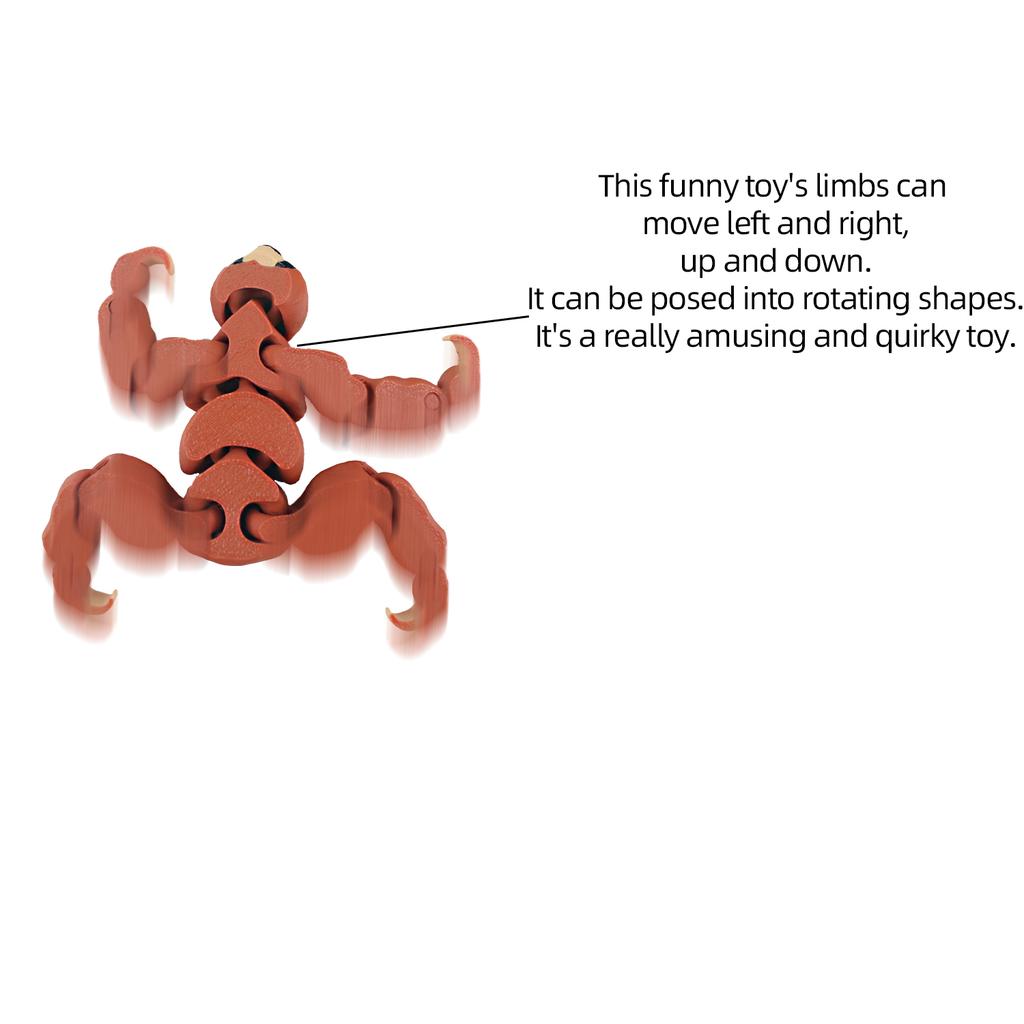 3D Printed Three-Toed Sloth Interactive Joints Authentic Animal Model Print Eco-Friendly Toy For Kids & Collectors