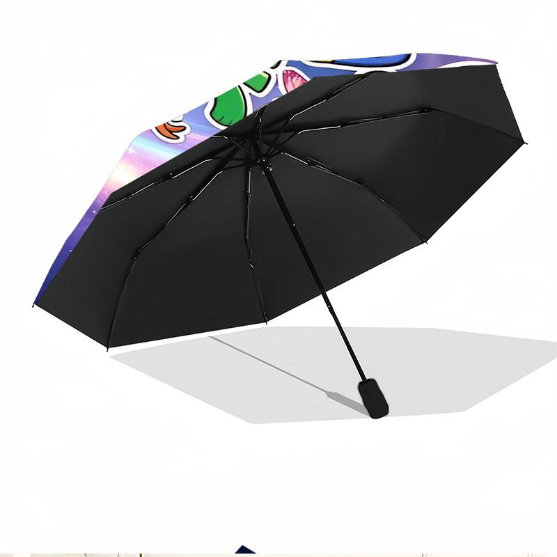 Game Rainbow Friends Print Automatic Open Close Umbrella, Portable Foldable Umbrella, for Outdoor Commute Camping Trip, Ideal Birthday Gift
