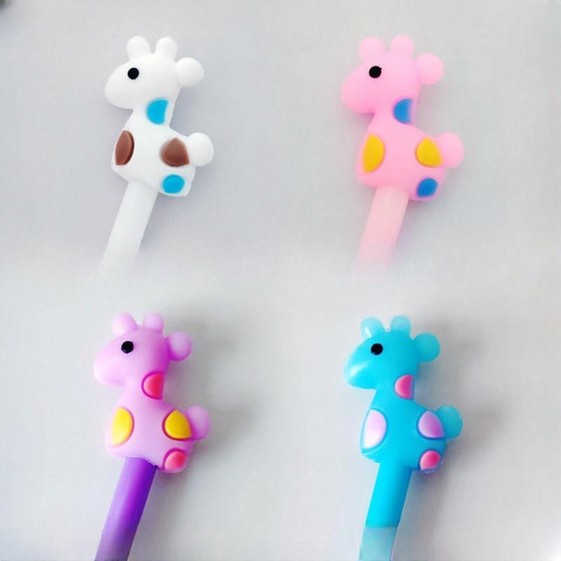 1ks Roztomilý Kreslený Kreatívny Cukríková Farba Kawaii Jelienok Gélové Pero Písacie Potreby (Náhodná farba)