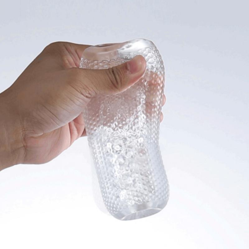 Transparent Male Masturbator Artificial Pussy Vaginal for Men 18 Glans Sucking Penis Pump Sex Toys Erotic Spikes Exerciser