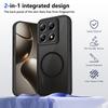 KEYSION Magnetic Phone Case for for Xiaomi 14T Pro 5G Silicone+PC Matte Translucent Clear Shockproof Back Cover for Xiaomi 14T