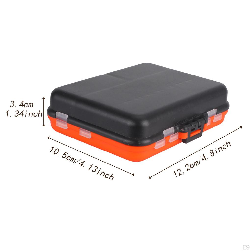 Double Sided Fishing Tackle Box Case Multifunction Removable Dividers Waterproof Hook