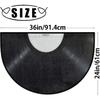 AUUXVA Vinyl Records Pattern Half Round Door Mat Indoor Entrance, Music Records Non Slip Absorbent Doormats, 24 X 36 Wear Resistant Semi Circle Floor