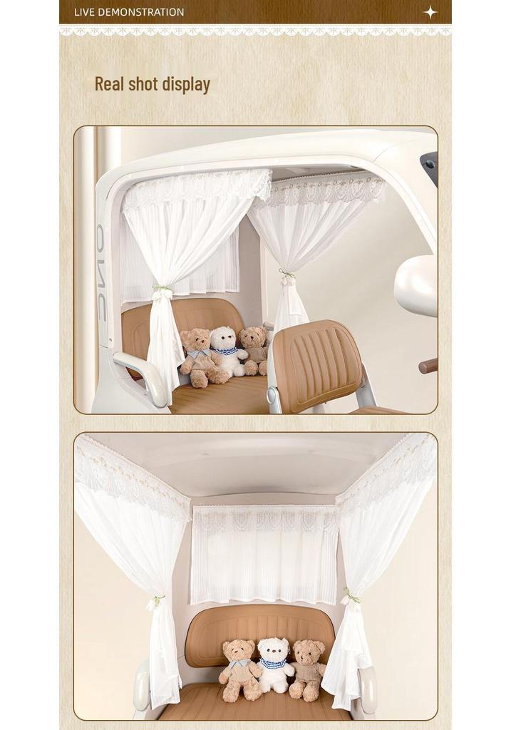 Aimeida Golden Crown PL8 Electric Tricycle Sunshade Curtains: Decorative Sun Protection & Mod Accessories