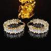 Luxury Gold Cubic Zirconia Earrings for Women - Wedding & Party Jewelry E6481