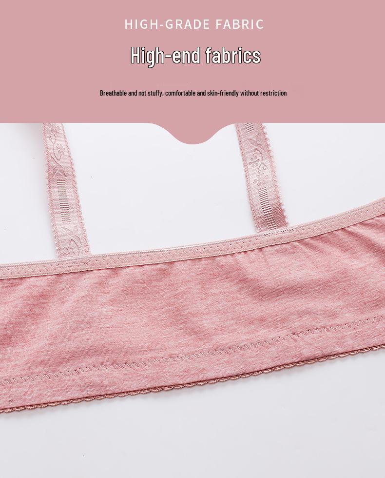 Comfortable Plus Size Wire-Free Front Closure Bra for Middle-Aged & Elderly - Pure Cotton