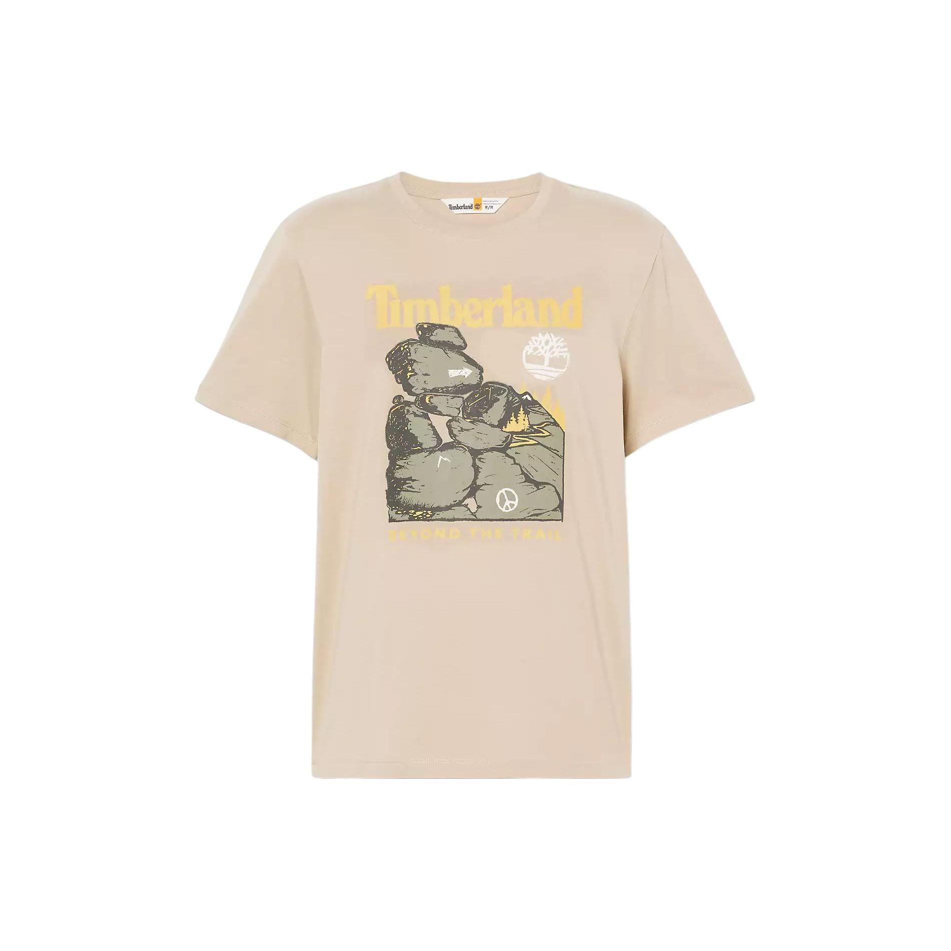

Timberland Square Camouflage Logo Crew Neck Short Sleeve T-Shirt Men Tops Khaki A5V8U-DH4 M