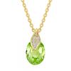 Olive Green Leaf Oval Necklace Choker Minimalist Jewelry Women