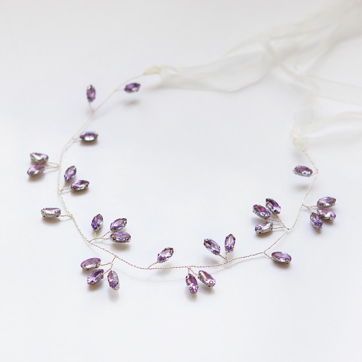 Korean Handmade Rhinestone Beaded Bridal Headband