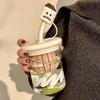 Cute High-Temperature Resistant Glass Straw Cup with Tea Infuser, 500ml