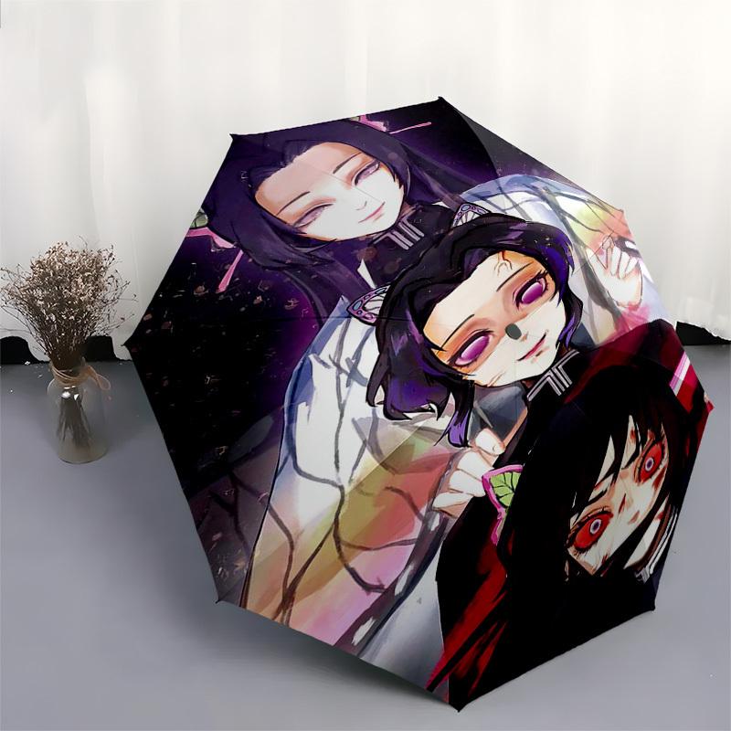 1pc Anime Character Inspired Outdoor Umbrella - Automatic Opening/Closing, Portable 3-Fold Design with 8-Bone Iron Frame - Perfect Gift for Fans, Trav