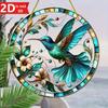 2D hummingbird & flower catcher for windows, walls, and gardens. A perfect gift for loved ones.