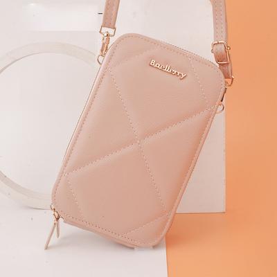 Frauen Mini Handy Tasche Süße Geldbörse Eine Schulter Doppel-reißverschluss Tasche Pu Leder Sling Tasche