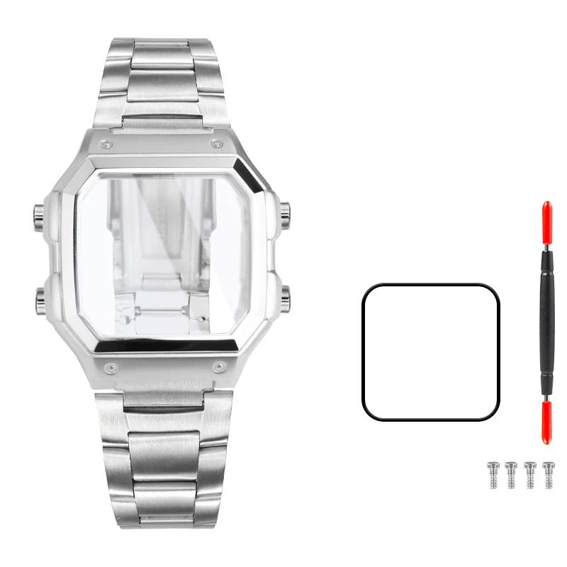 Upgrade All Metal Case Fashion For Casio AE1200 Mod Kit Modified 3299 AE-1200 Bezel Strap Stainless Steel Watch Band Accessories