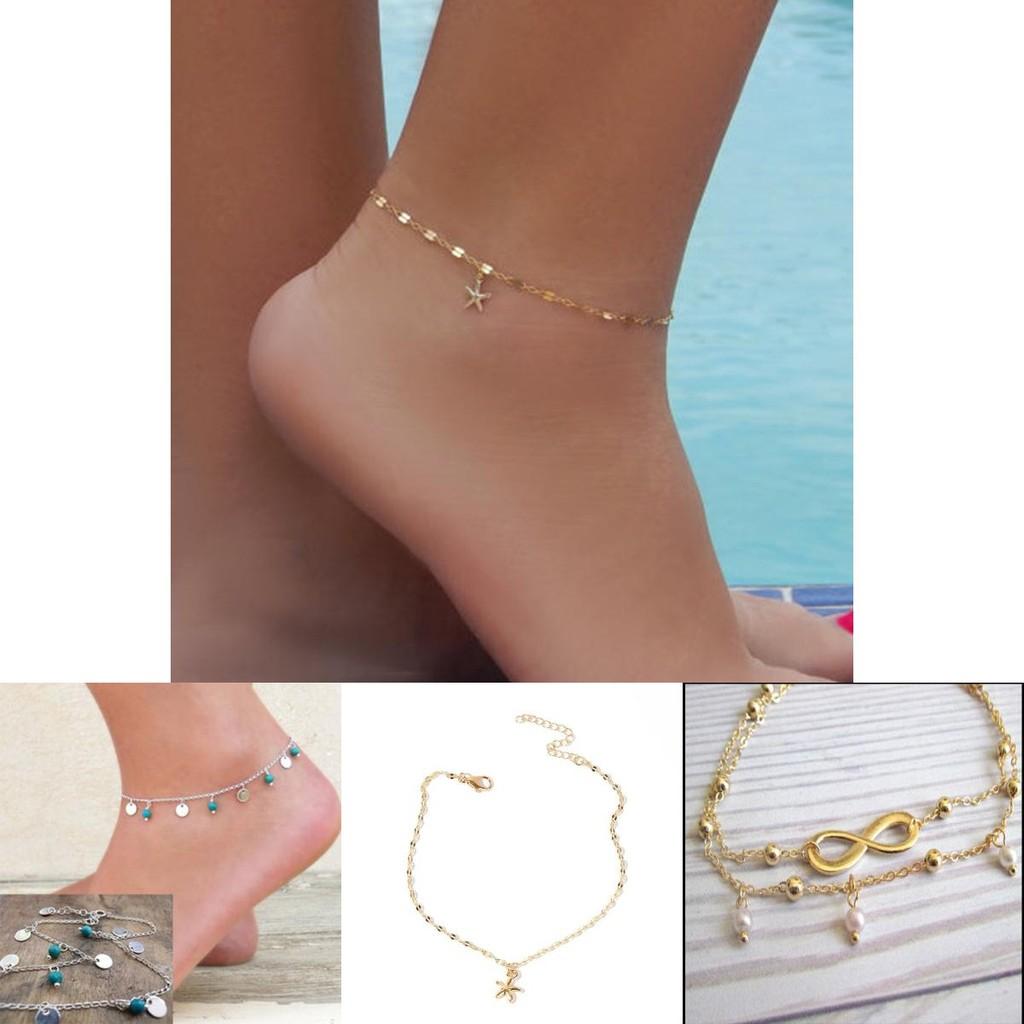Summer Beach Foot Jewelry Bohemian Arrow Sequin Snake Bone Anklet Independent Packaging