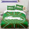 3pcs Duvet Cover Set (1*Duvet Cover + 2*Pillowcase, Without Core), South Sydney Rabbitohs Print Soft All‑Season Bedding Set, Home Bedroom Decor Gift